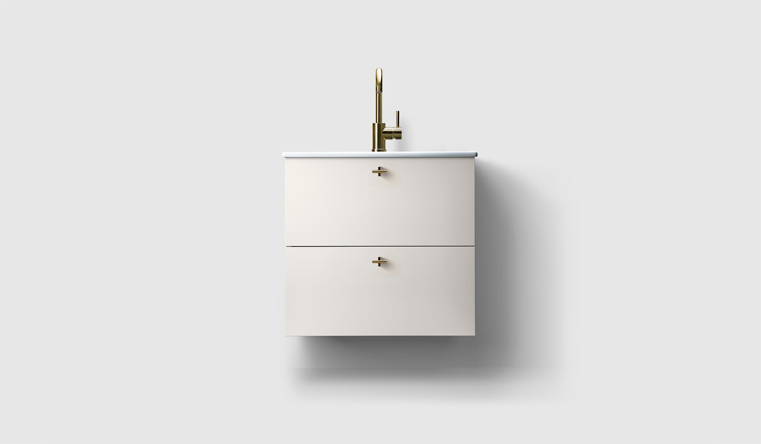 H3/60S - White - Porcelain - A2.02 Brass