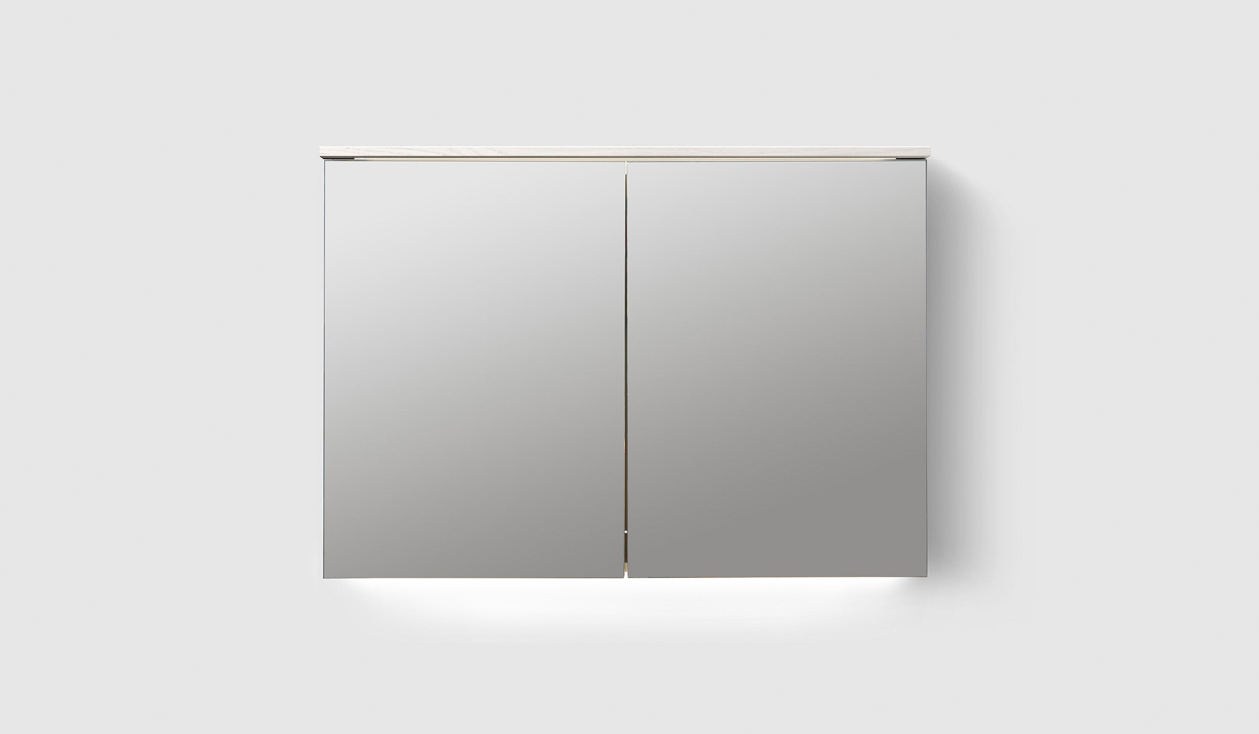H2/MC100 White Wood H2 Mirror Cabinet
