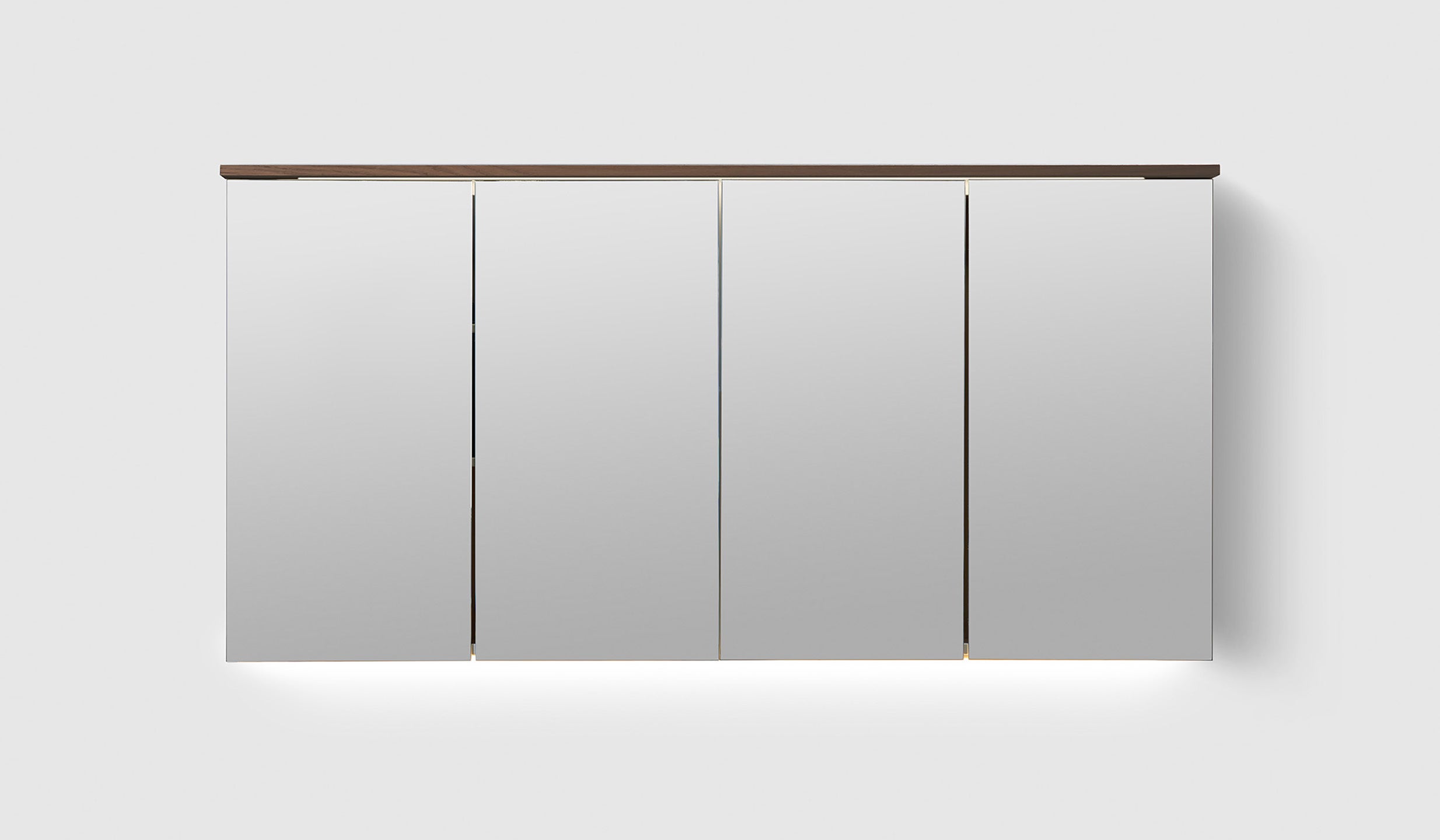 H2/MC140 Smoked Oak Wood H2 Mirror Cabinet