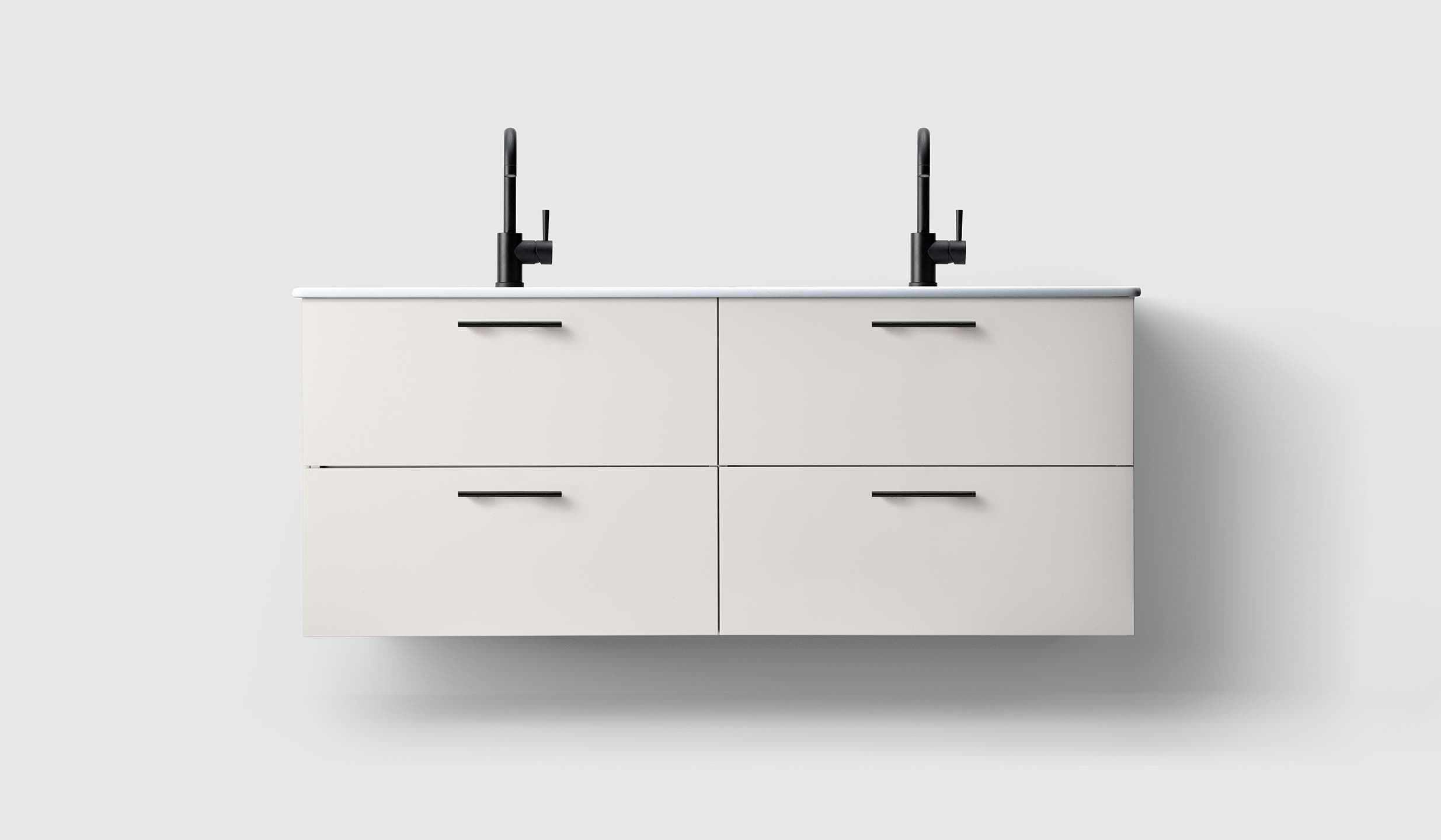 H3/140 - White - Porcelain - A2.05 Matte Black