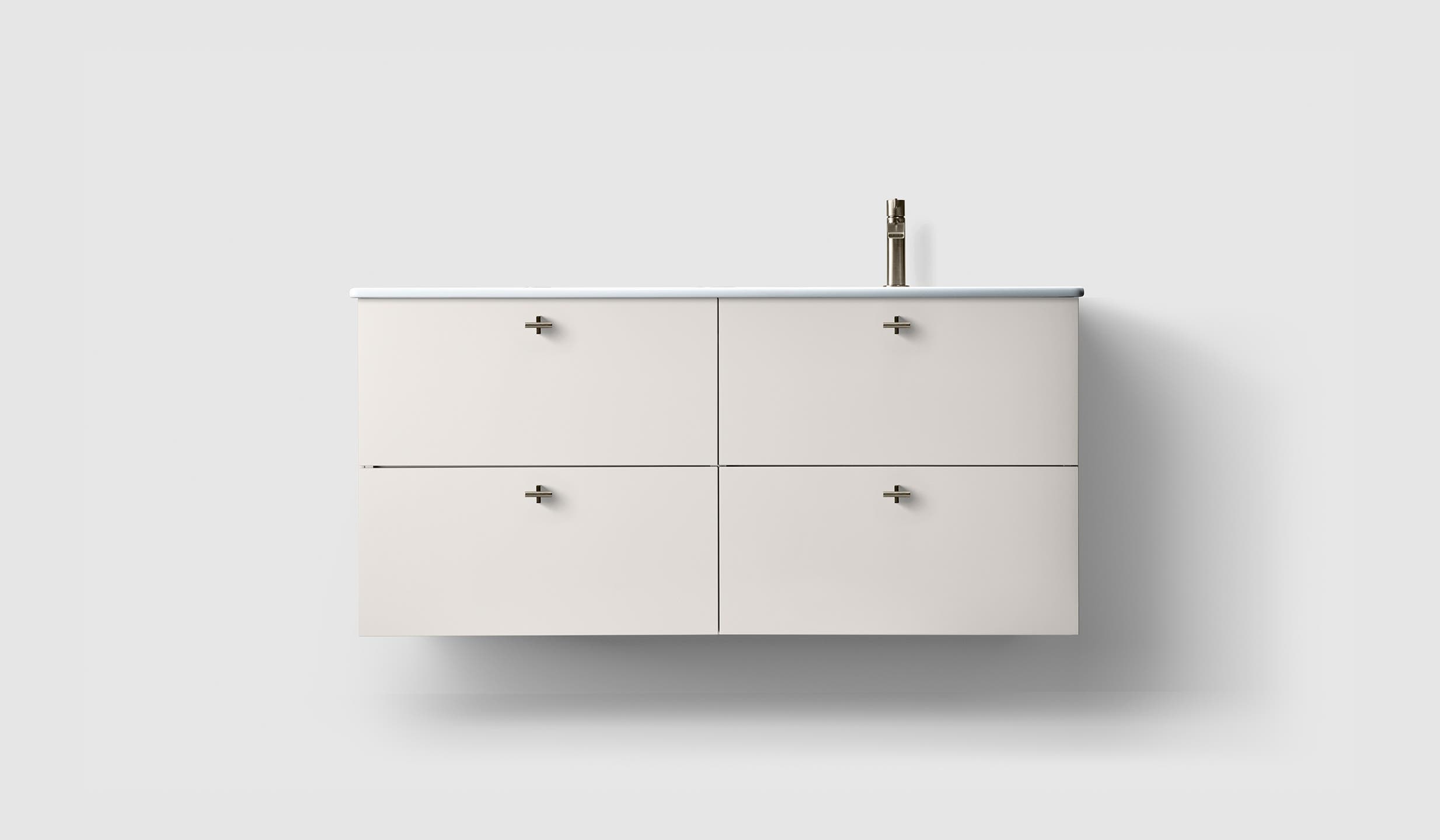 H3/120 - White - Porcelain H - A2.02 Brushed Nickel