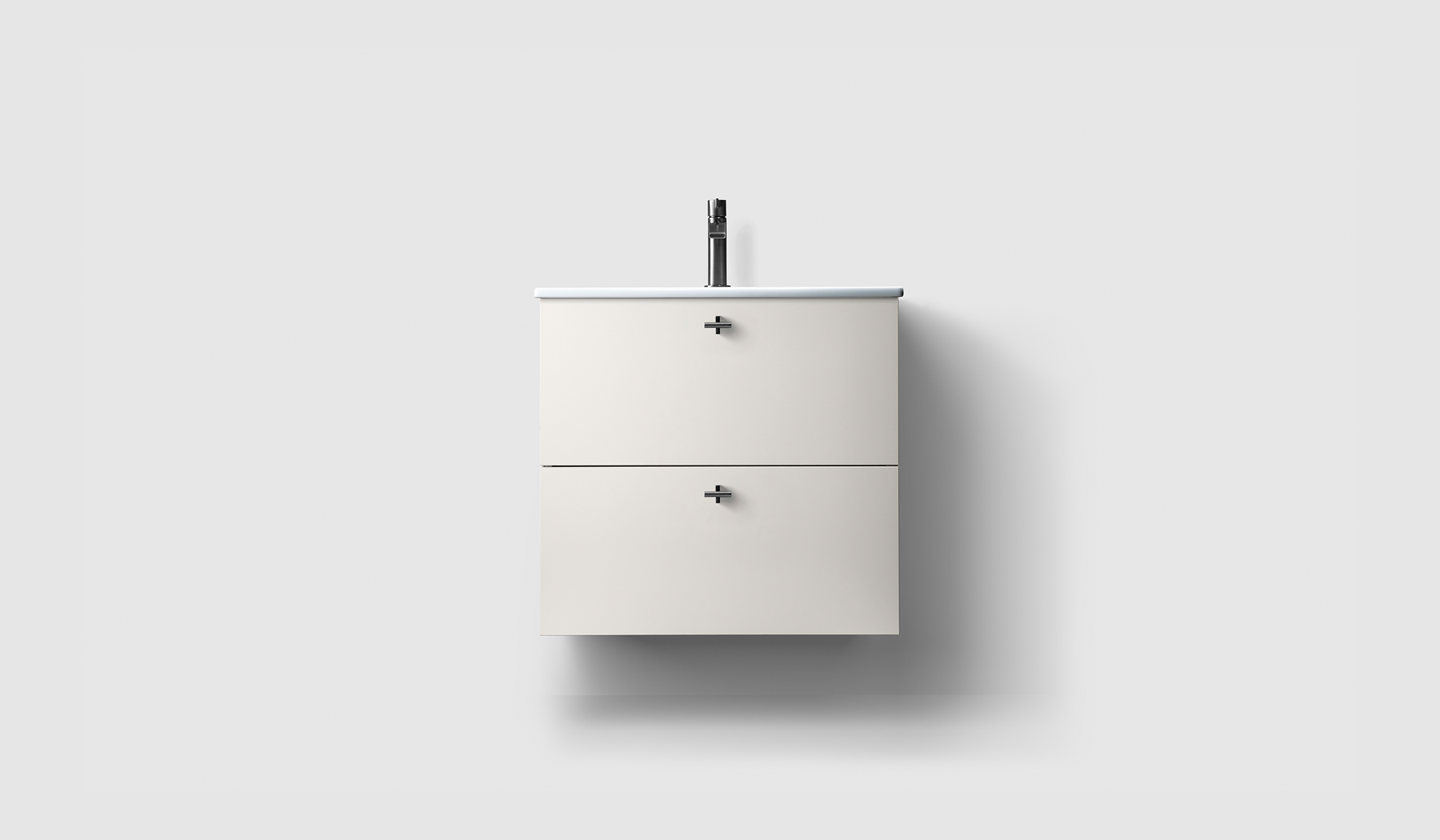 H3/60S - White - Porcelain - A2.02 Brushed Black Chrome