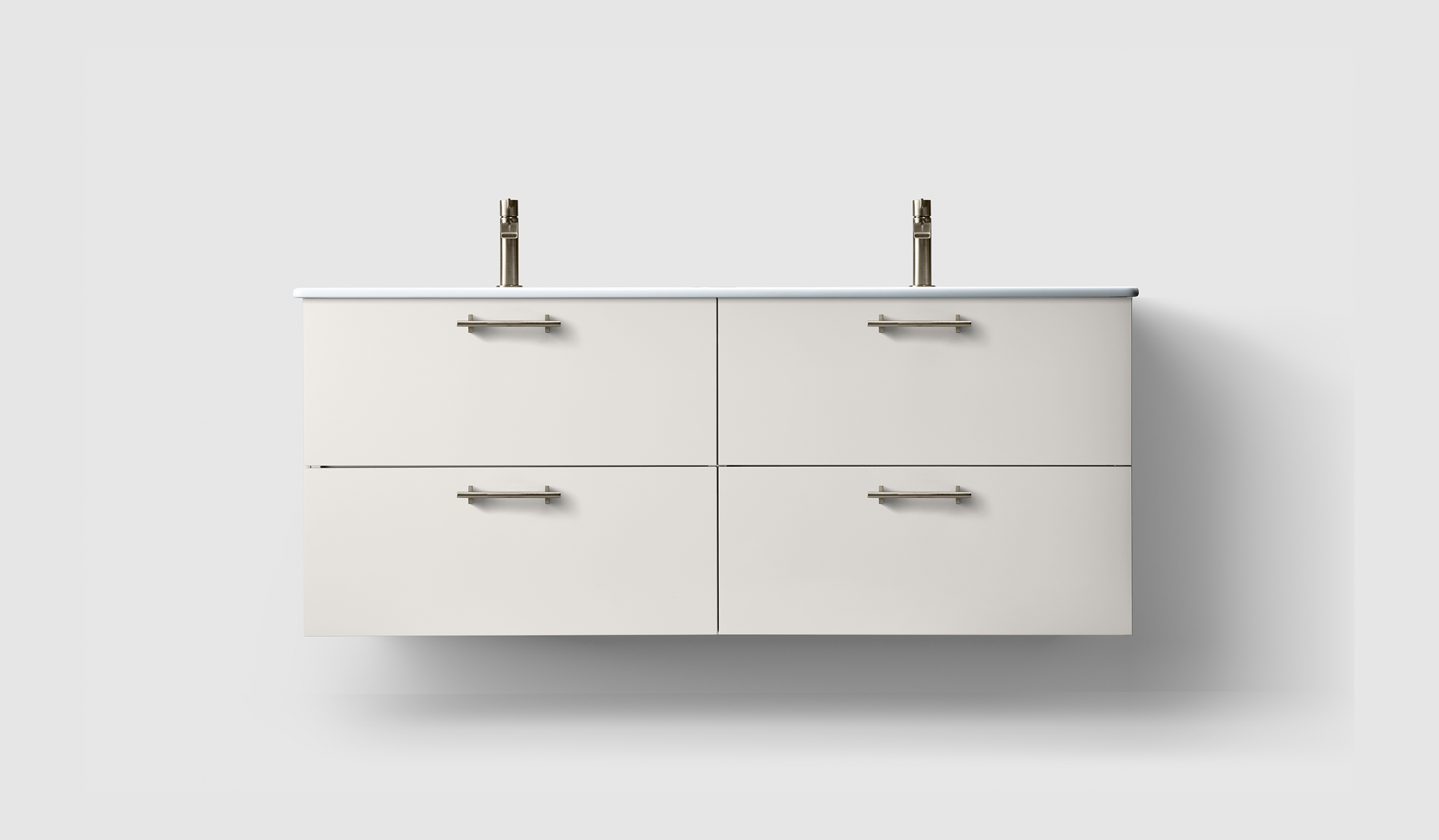 H3/140 - White - Porcelain - A2.03 Brushed Nickel